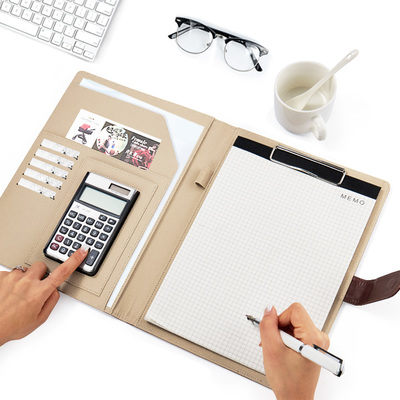 b5多功能文件夾銷售經(jīng)理夾商務(wù)辦公用品寫(xiě)字墊板夾簽約合同資料夾